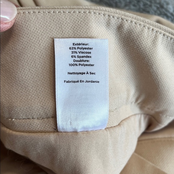 NWOT Talbots Luxe Double Weave Tan Straight Leg Women's Pants Lined, Size 10 - Picture 11 of 13